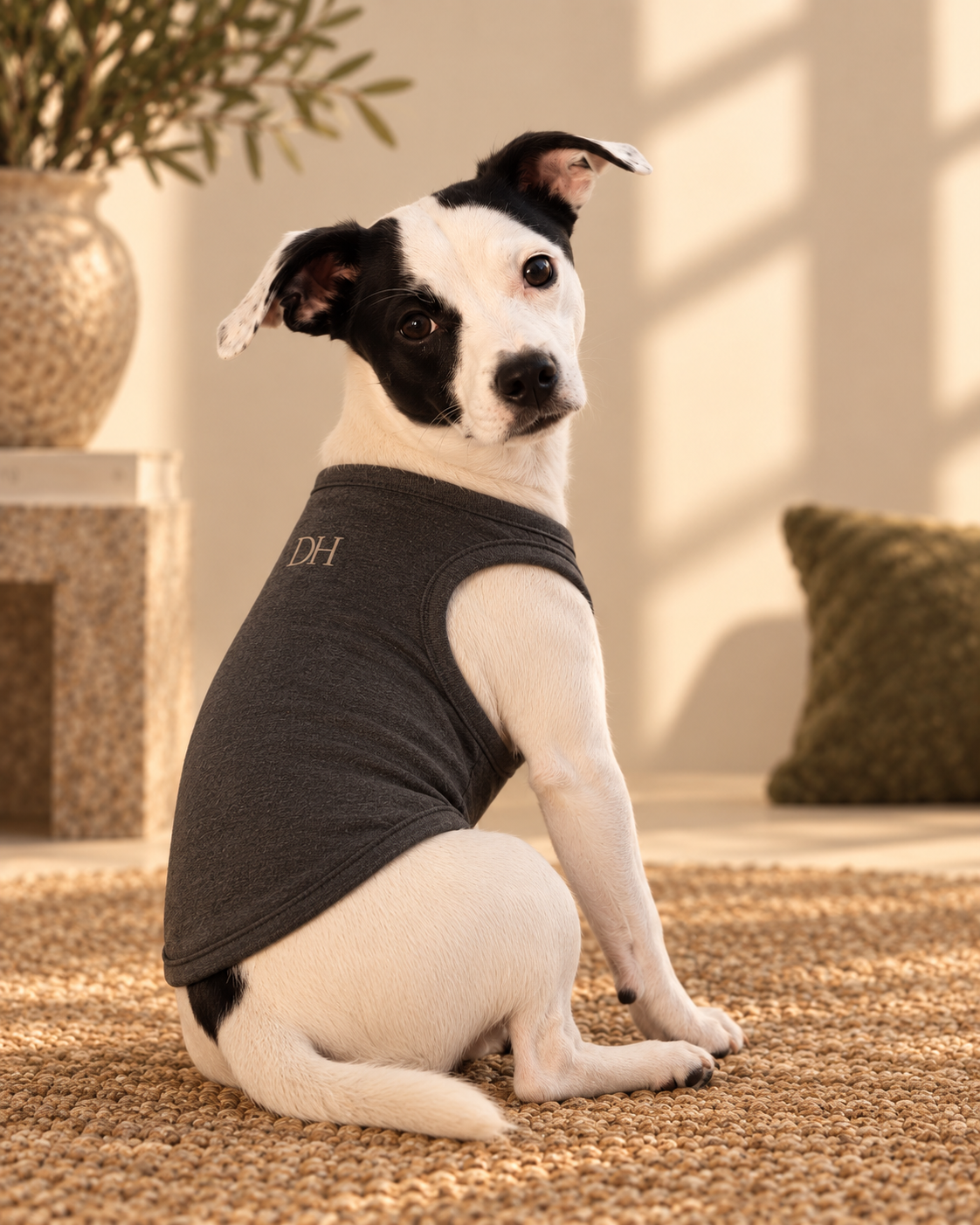 DEVON HALL Pet Tee/Tank on Devon's dog — styling mockup 5
